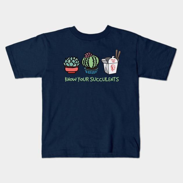 Know Your Succulents Kids T-Shirt by Bigfinz